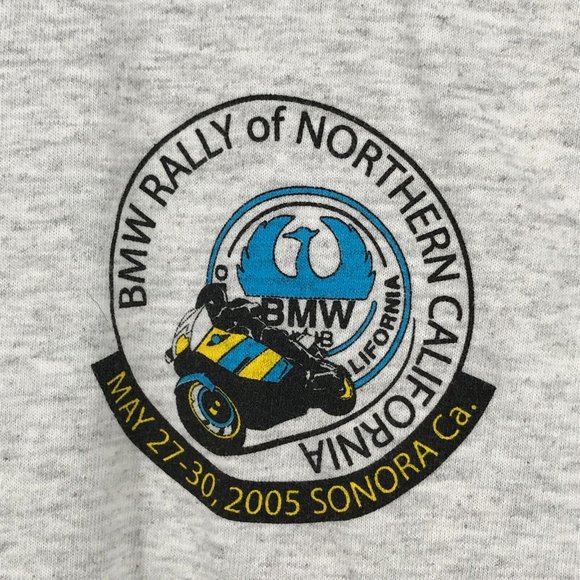 BMW Club Mens Shirt Medium White Motorcycle Rally Northern California Sonora - Picture 3 of 16